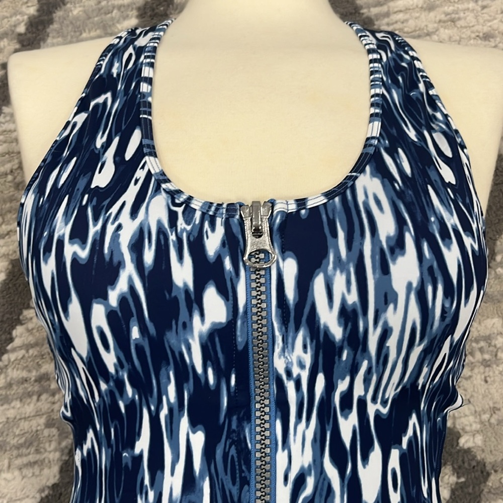SMART&SEXY Racerback Zip-Front One Piece Swimsuit Size M-NEW!